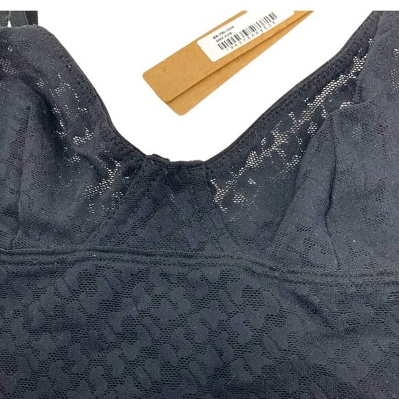 SKIMS Mesh Logo Bralette Onyx Black Size XXS NWT $38 MSRP - Picture 4 of 6